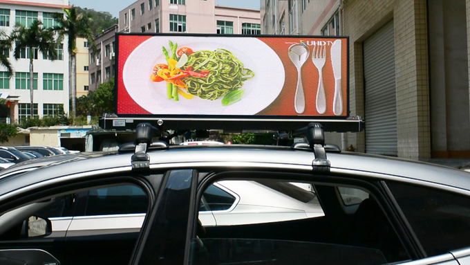 Il tetto LED del taxi di pubblicità del CE P2.5 di RoHS visualizza il controllo intelligente 4G 2